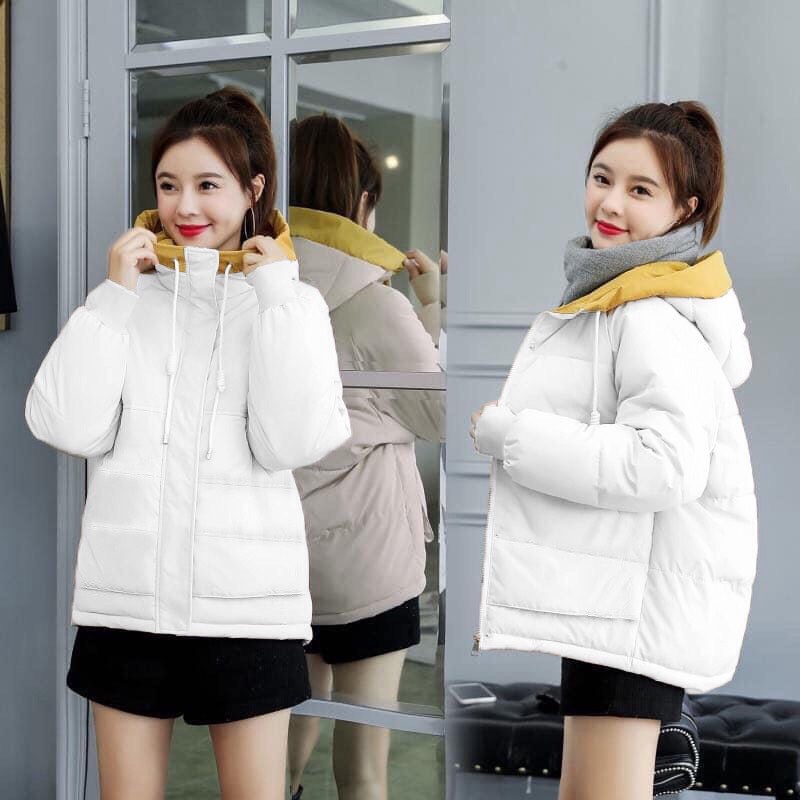 Áo khoác phao nữ 3 lớp có nón ấm áp cho mùa đông , bảo vệ da và cơ thể vào mùa lạnh KB FASHION