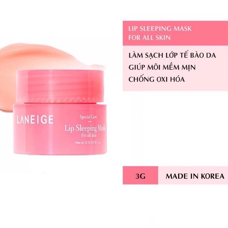 Mặt Nạ Ngủ Môi LANEIGE Minisize 3g Chính Hãng