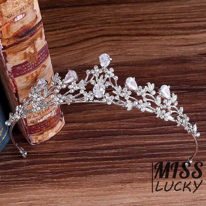 Vương miện hợp kim khảm đá thời trang quý phái cho nữ