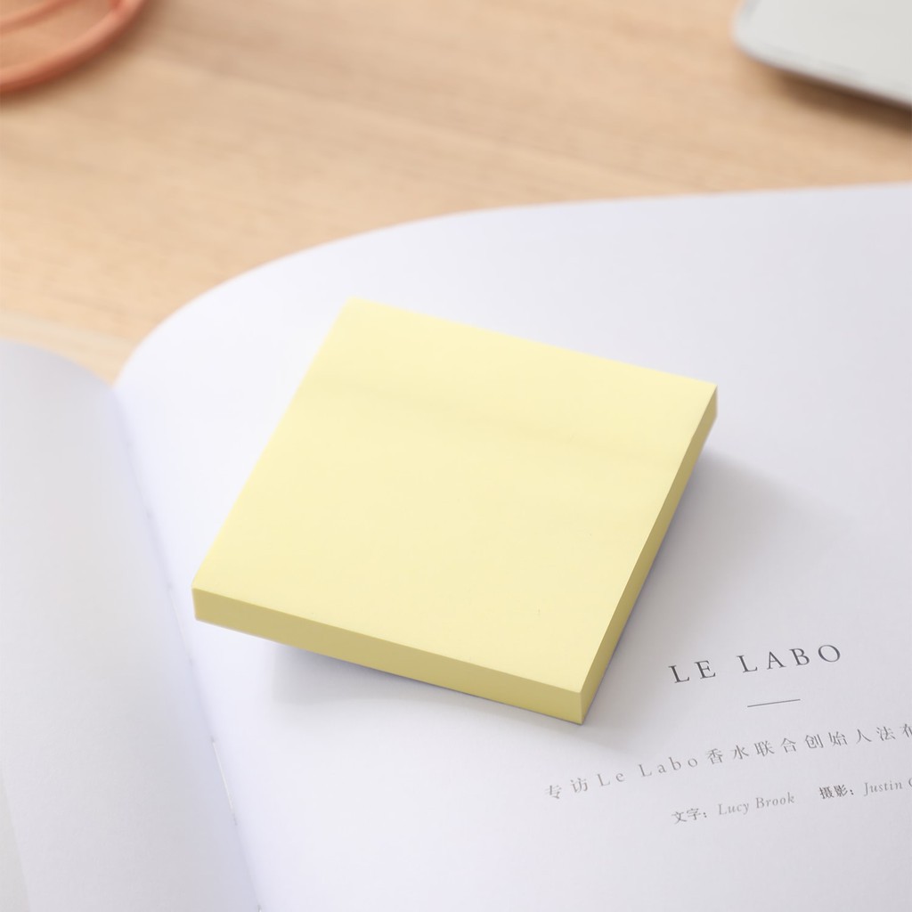 Tệp 100 Tờ Giấy Nhắn, Giấy Note, Sticky Note Deli, 3&quot;x3&quot; (76x76mm), Màu Vàng - EA00353