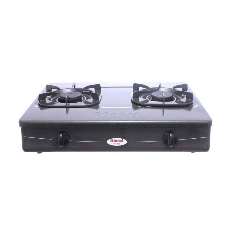 Bếp gas RINNAI 360 mặt men + kèm 1 dây gas Hàn Quốc 3 lớp + van namilux