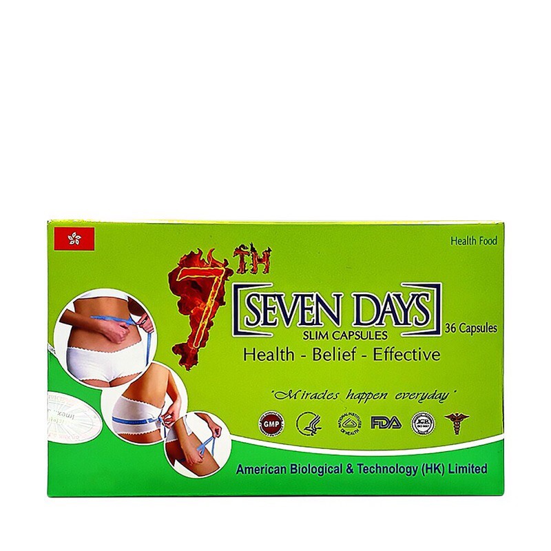 Giảm cân Seven Days (hộp 36 viên cam kết chính hãng)