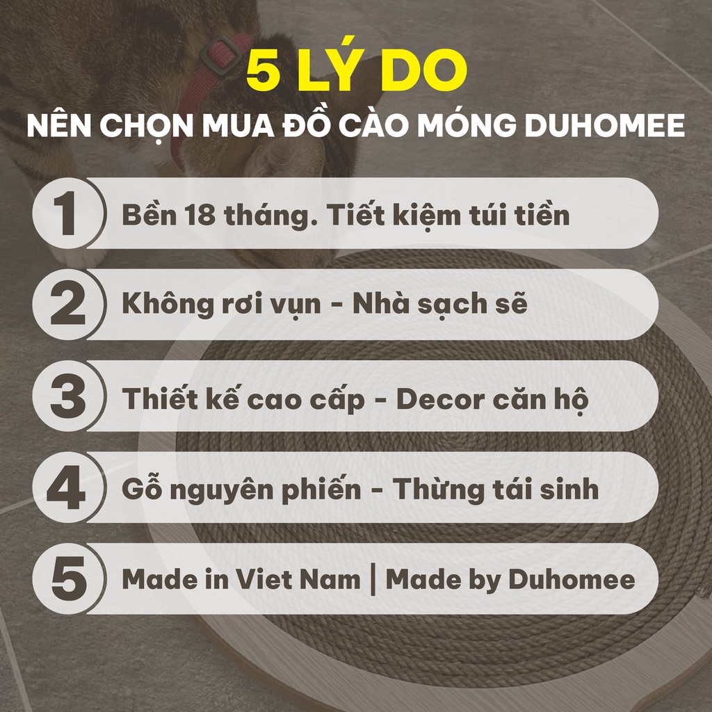 Bàn cào móng cho mèo thừng tái sinh siêu bền sạch nhà - BCM Minimum