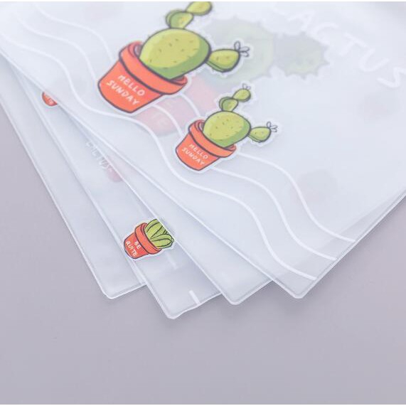 Túi Đựng Bút Trong Suốt In Hình Dễ Thương