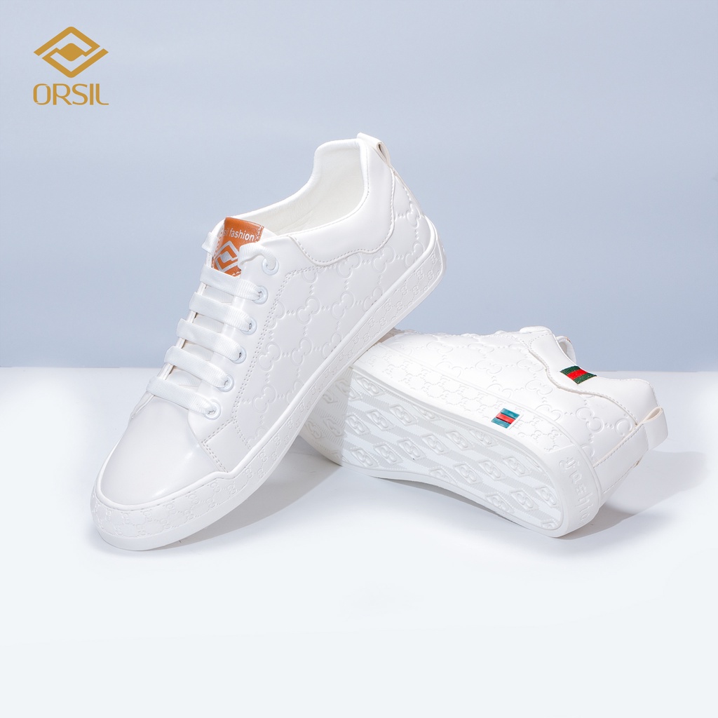 Giày sneaker nam trắng thể thao nam ORSIL cao cấp mã G-H02 2 màu