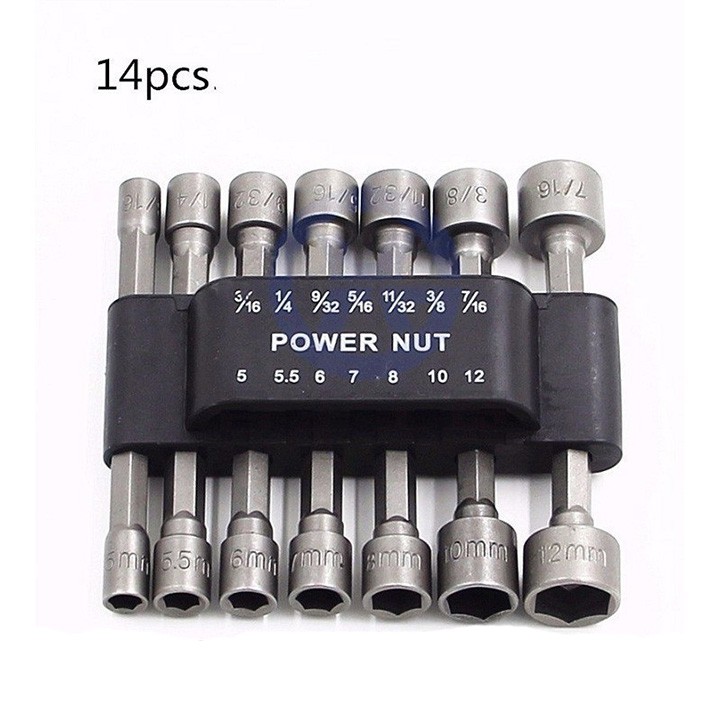 Bộ Văn Ốc 14 Chi Tiết Hợp Kim Siêu Cứng Chịu Lực Tốt Cho Máy Khoan