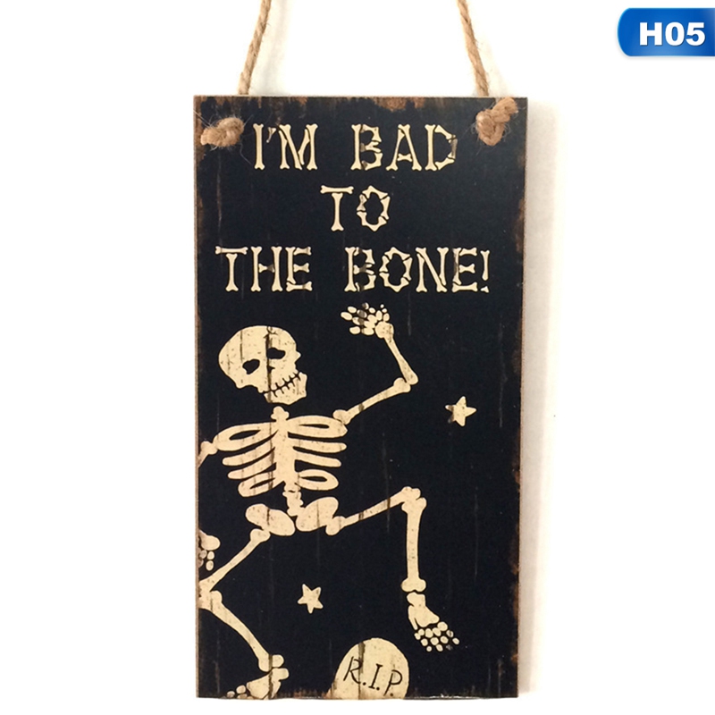 Tmdbyx Bảng Gỗ In Chữ Welcome Treo Cửa Trang Trí Halloween