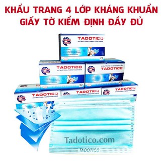 Khẩu trang y tế 4 lớp cao cấp kháng khuẩn-khẩu trang 4 lớp hàng chuẩn công ty tadotico hàng xuất khẩu