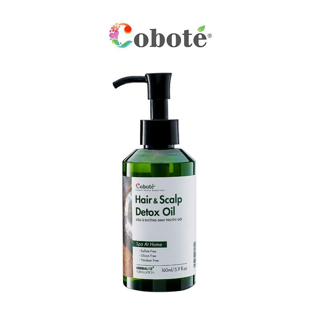 Dầu ủ dưỡng sinh trước gội Coboté - Hair & Scalp Detox Oil 160ml