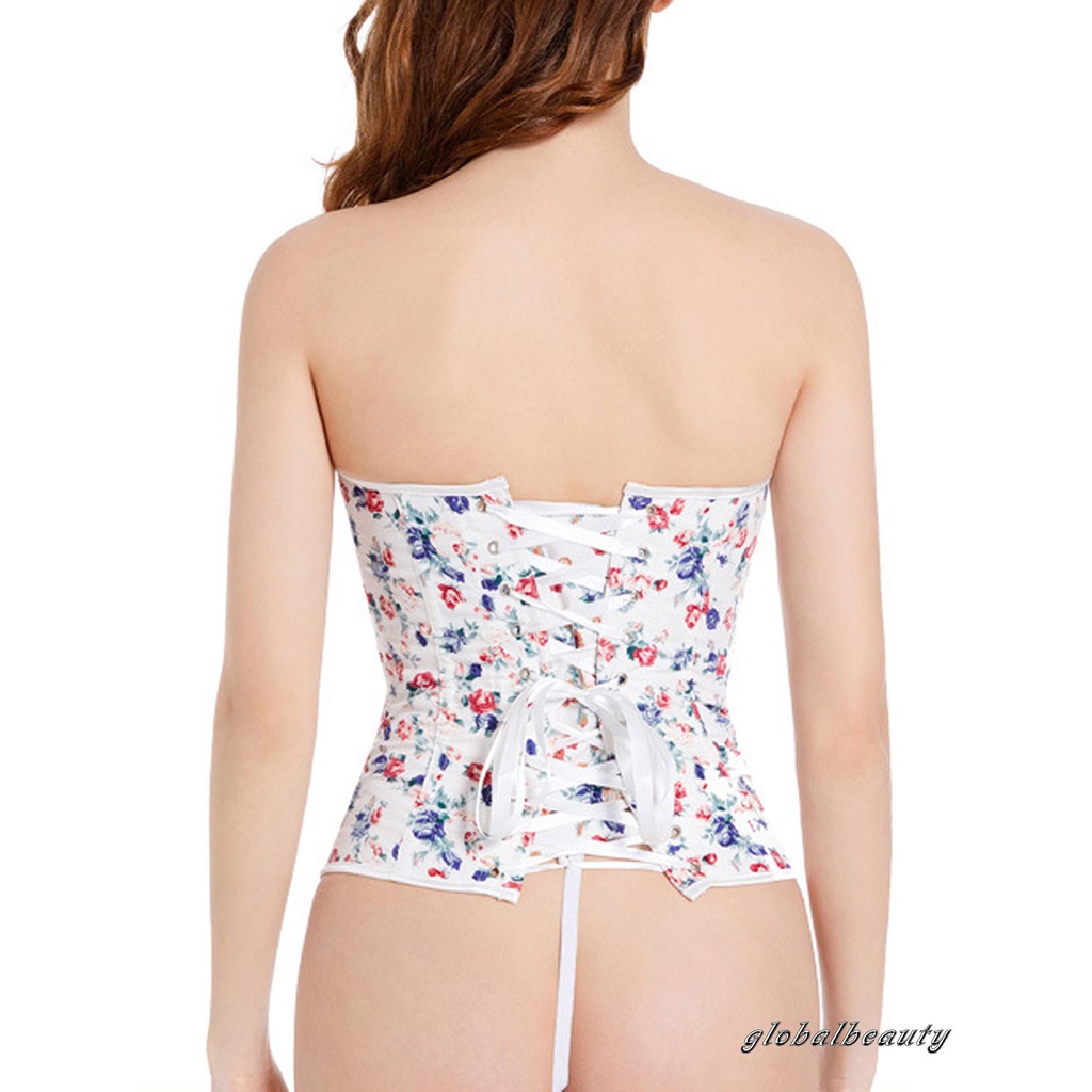 Áo corset không dây dạng ống cài khóa lưng in hoa thời trang định hình cơ thể gợi cảm cho nữ | BigBuy360 - bigbuy360.vn