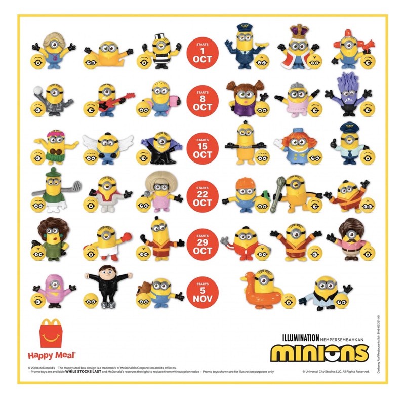 Toys Hobbies Mcdonalds Happy Meal Toys Minions The Rise Of Gru 1 Tv Movie Character Toys