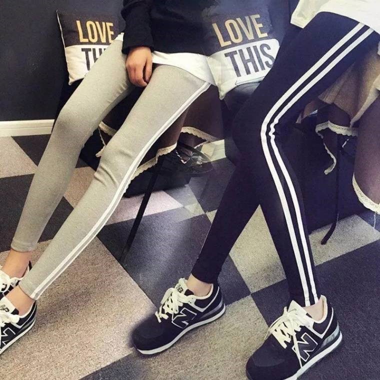 Quần legging viền chữ Quần leeging co giãn 4 chiều fom dưới 60kg