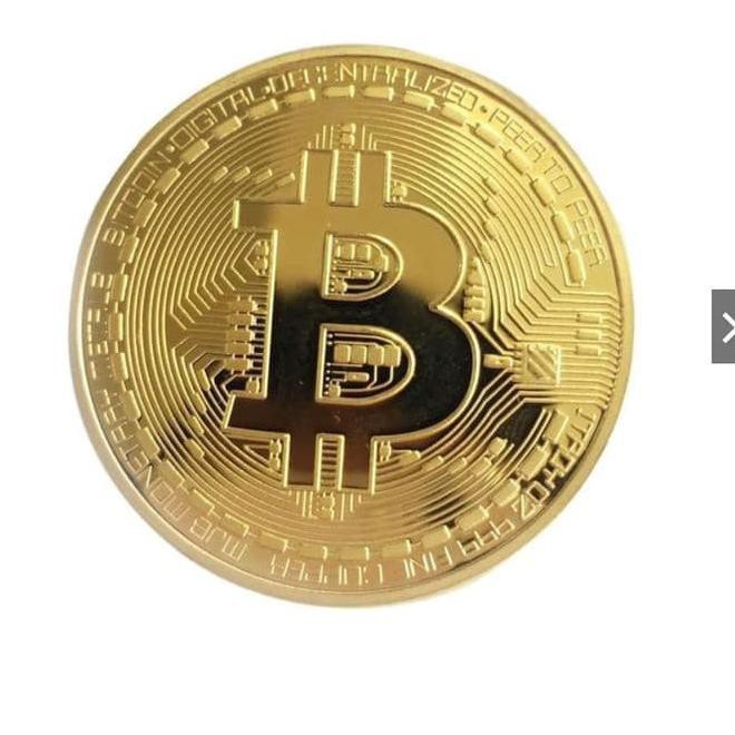 Đồng Xu Bitcoin Mạ Vàng 4.4