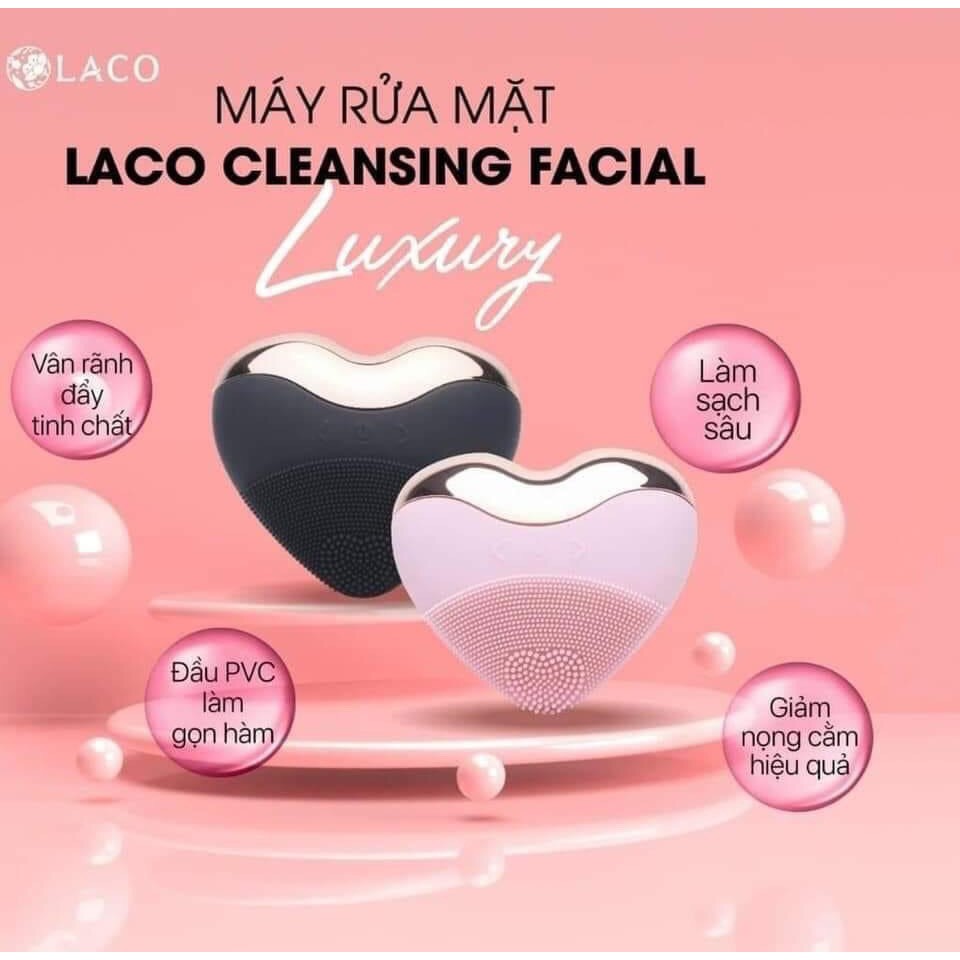 Máy Rửa Mặt Laco Luxury tặng kèm Sữa Rửa Mặt DNA LACO(Voucher giảm 100k nhân dịp khai trương)