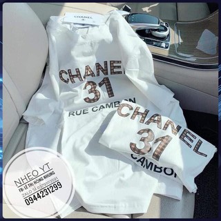 Áo phông rộng, áo phông nữ Chan.nel 31 cực hot - Hàng cao cấp chất cotton mịn, mát, freesize, ảnh thật