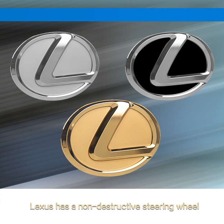 [GIÁ SỐC - HÀNG CHÍNH HÃNG]  Logo vô lăng xe ô tô biểu tượng Lexus, đường kính 64mm và 77mm