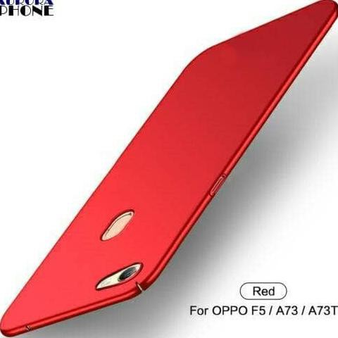 Ốp Lưng Cứng Siêu Mỏng Màu Đỏ Cho Oppo F5