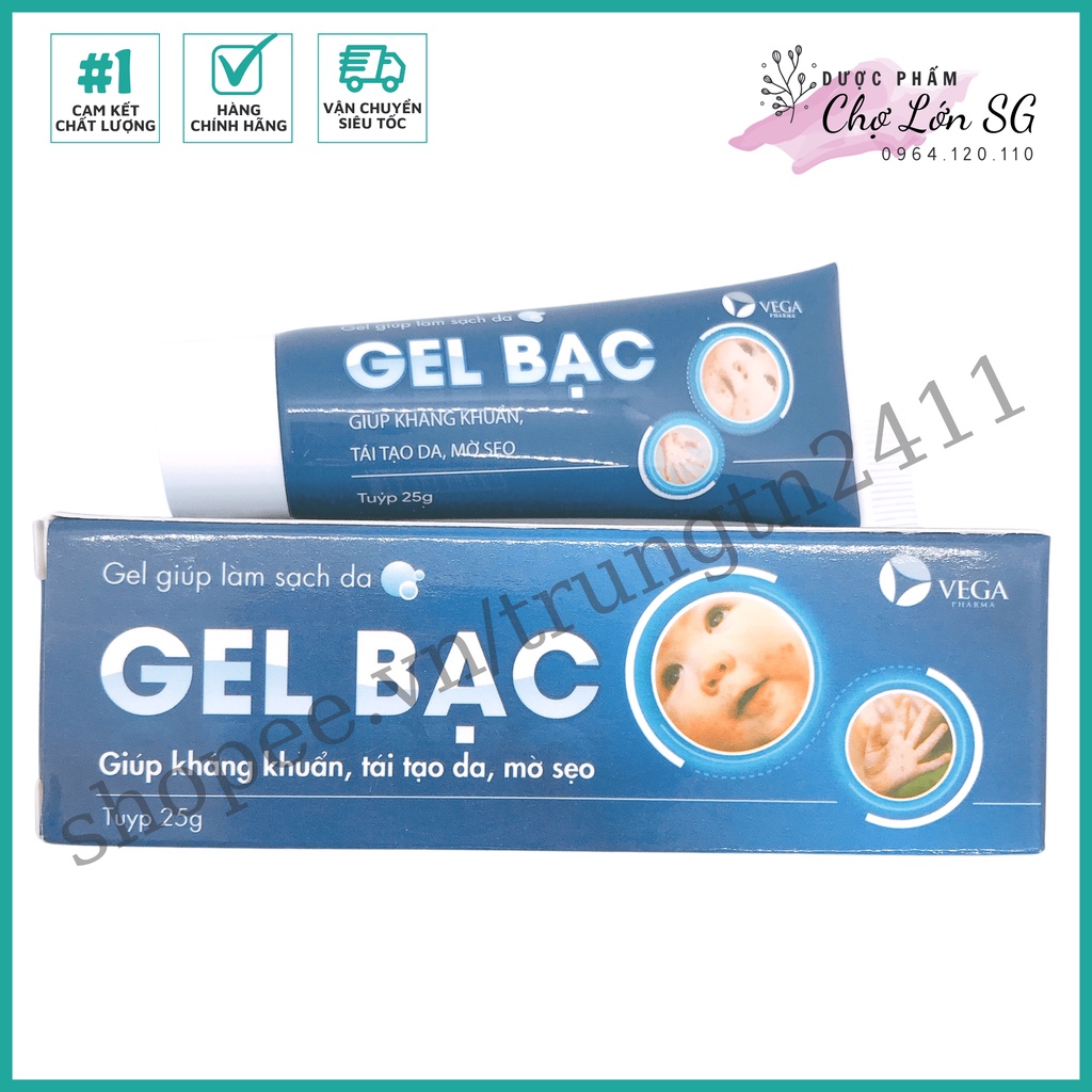 Kem bôi da Gel bạc Vega- Tuýp 25g