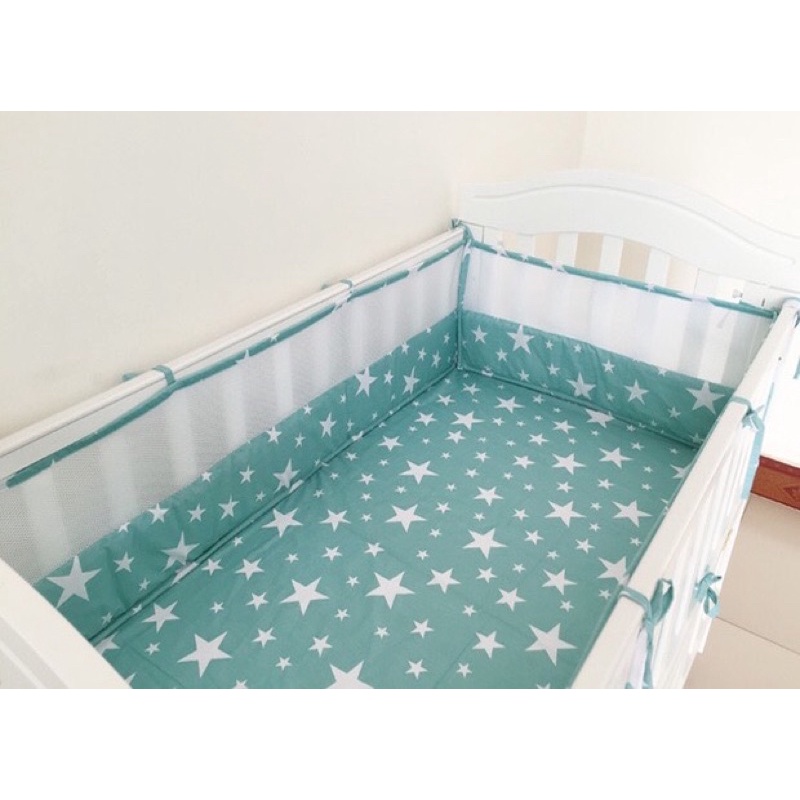 Bộ quây cũi, ga chun, màn và thanh treo