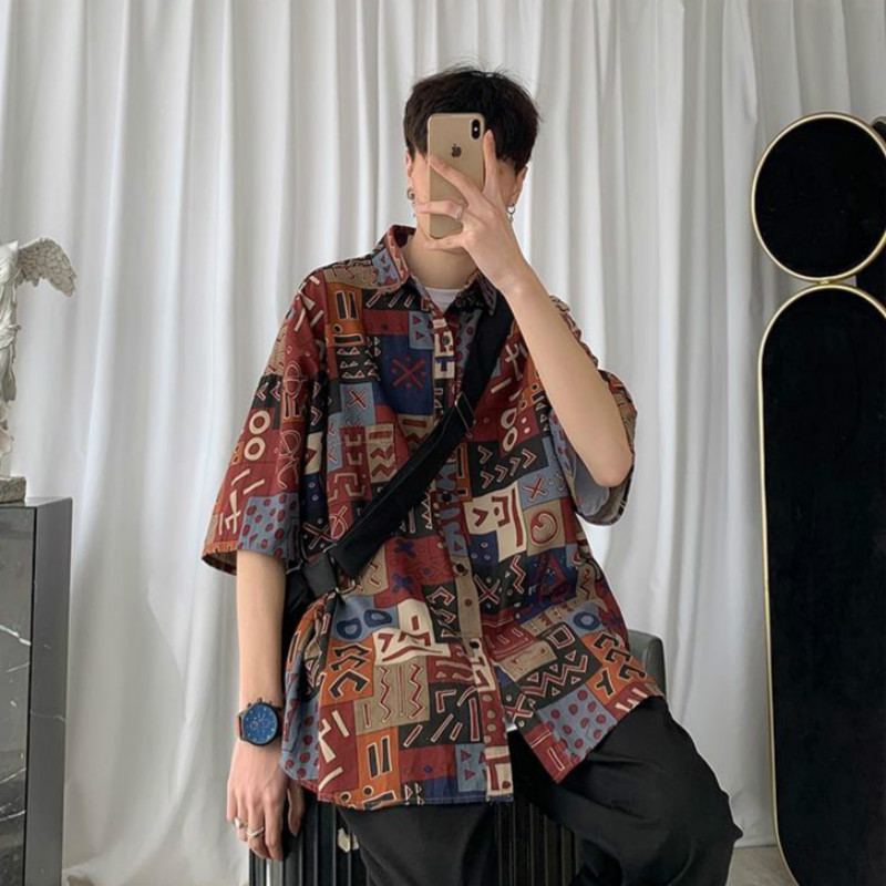 Áo Sơ Mi Ngắn Tay Cổ Bẻ Thời Trang Hàn Dành Cho Nam