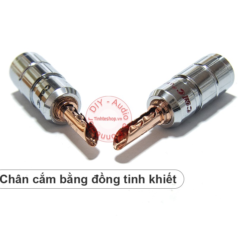 4 chiếc Rắc cắm loa răng cưa bắp chuối lõi đồng nguyên chất OD5mm