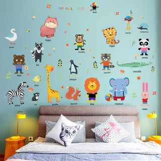decal dán tường thú tiêng anh HM92025