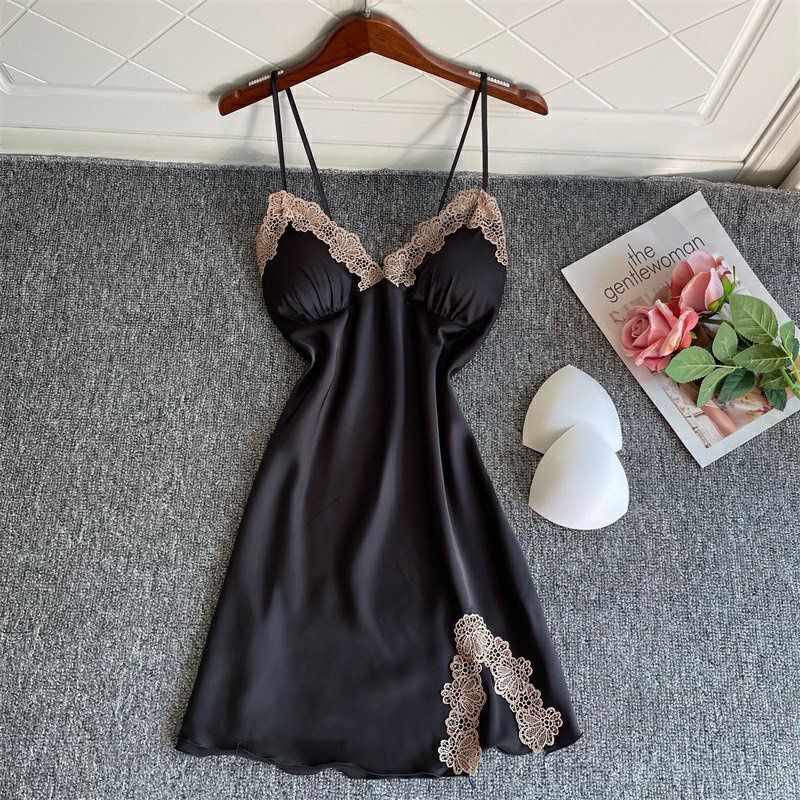Đầm Ngủ 🌈FREESHIP🌈 Váy ngủ lụa 2 dây