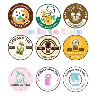 [BẾ MIỄN PHÍ] In tem nhãn theo yêu cầu - Team Trà sữa