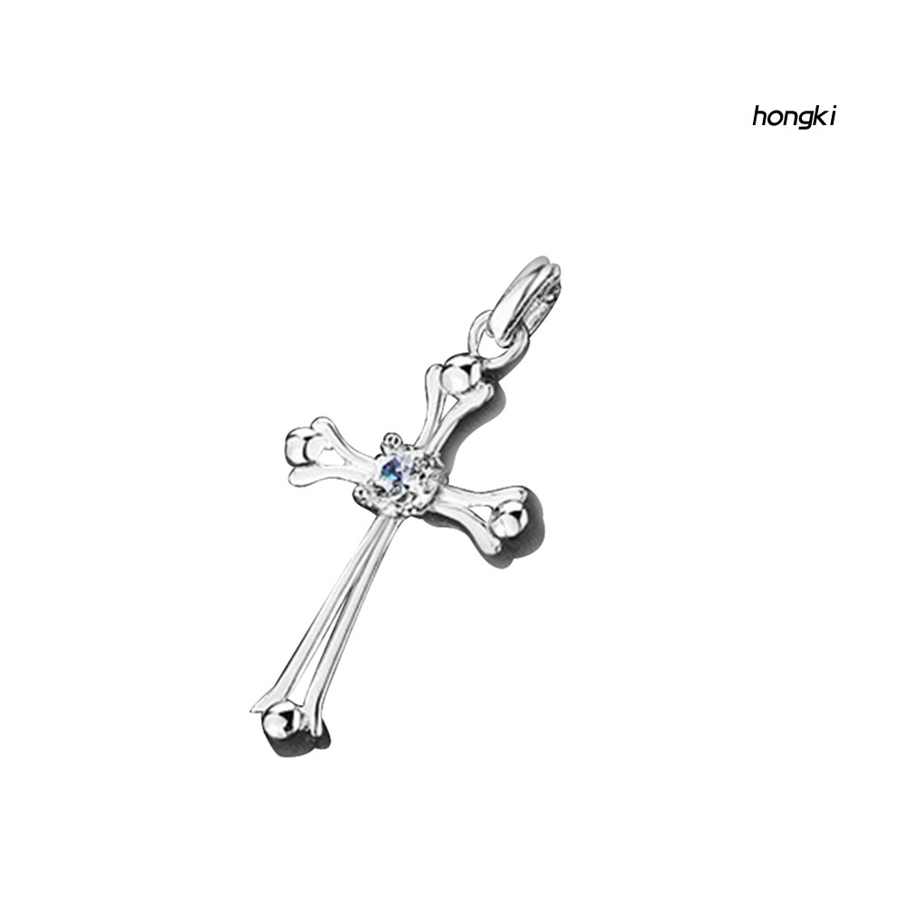 Mặt dây chuyền hình cây thánh giá đính đá zircon thời trang cho nữ