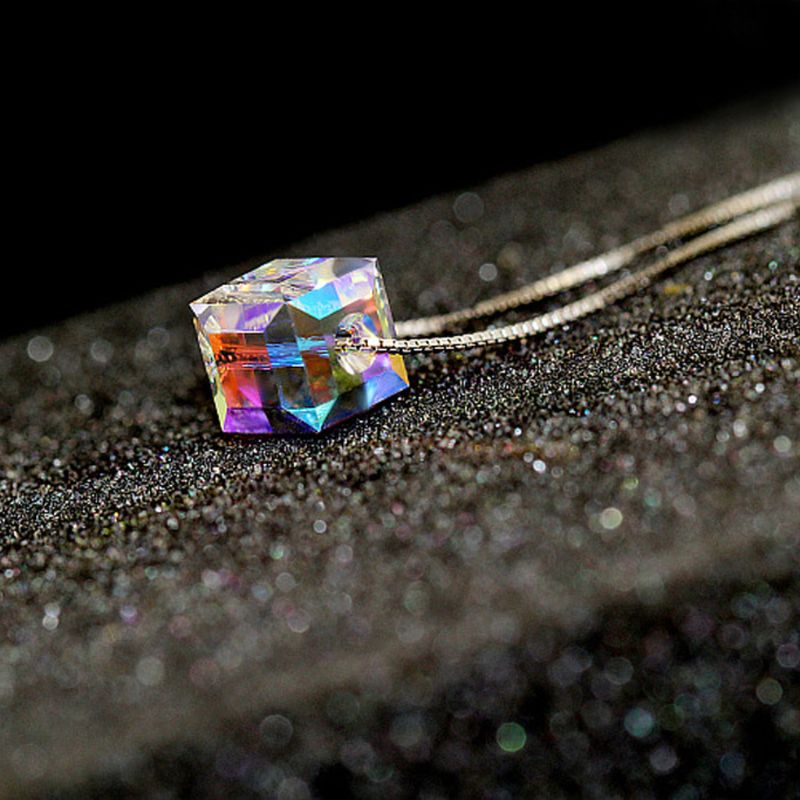 Vòng cổ Mặt Vuông 50cm Đính Đá Lấp Lánh