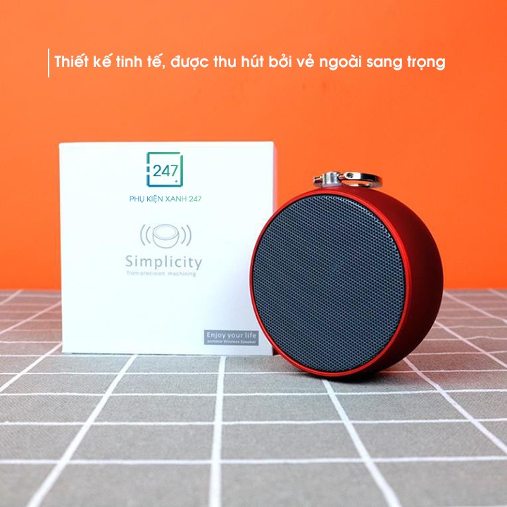 Loa Bluetooth Mini BS02,  Bass Hay, Thiết kế sang trọng, Nhỏ gọn, Tiện lợi, Hỗ trợ Thẻ Nhớ