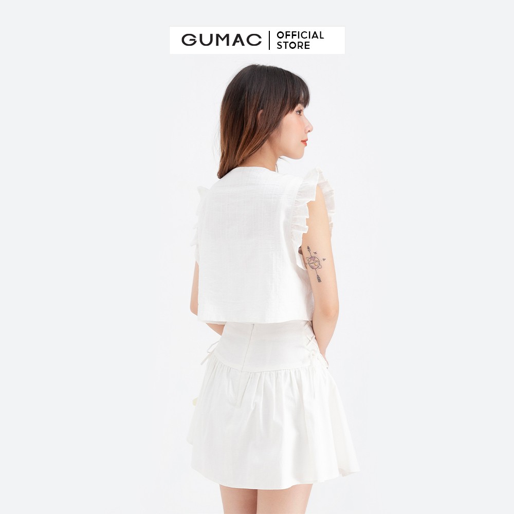 [Mã WABRGU55 giảm 12% đơn 99K] Áo croptop thắt dây GUMAC AB694