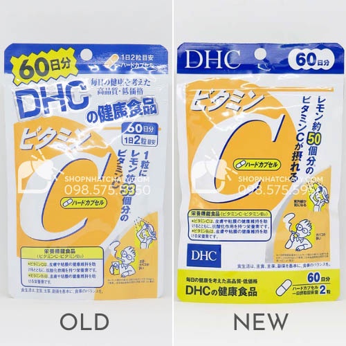 Viên uống vitamin C DHC nội địa Nhật giảm thâm sạm, làm sáng da, ngừa mụn và tăng đề kháng 120 viên
