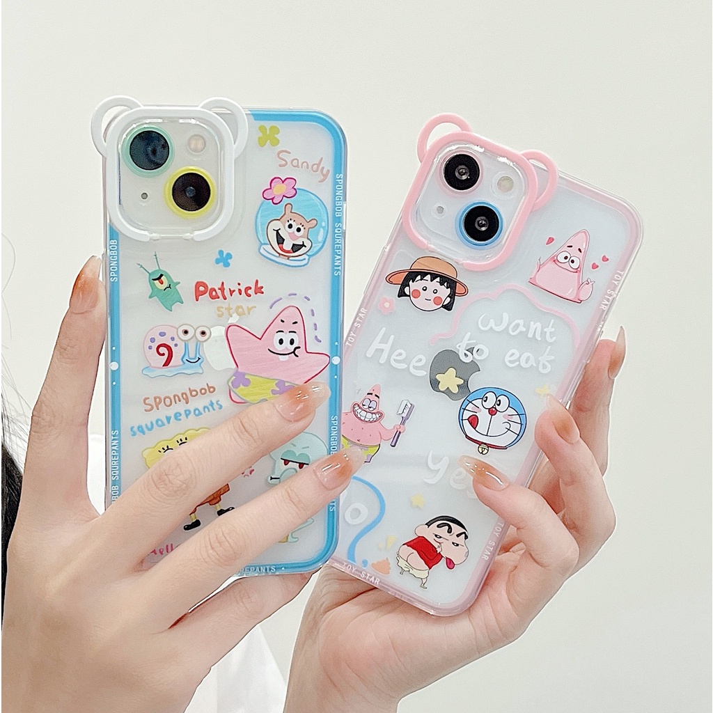 Ốp Điện Thoại Họa Tiết Hoạt Hình Sponge Bob Và Những Người Bạn Vui Nhộn Chống Sốc Thời Trang Bảo Vệ Toàn Diện