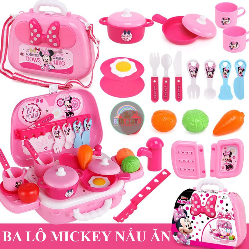 Ba Lô Đồ Chơi Trang Điểm - Nấu Ăn Mickey (Hàng Chất Lượng Cao)