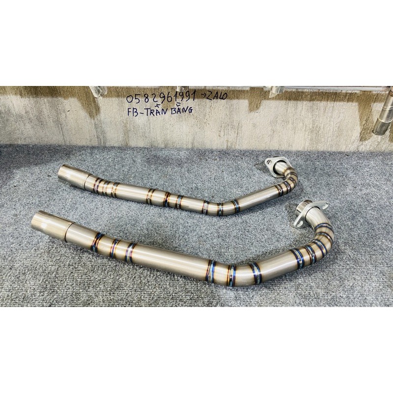 Cổ titan real ex 135 xe 5 số gắn pô zin