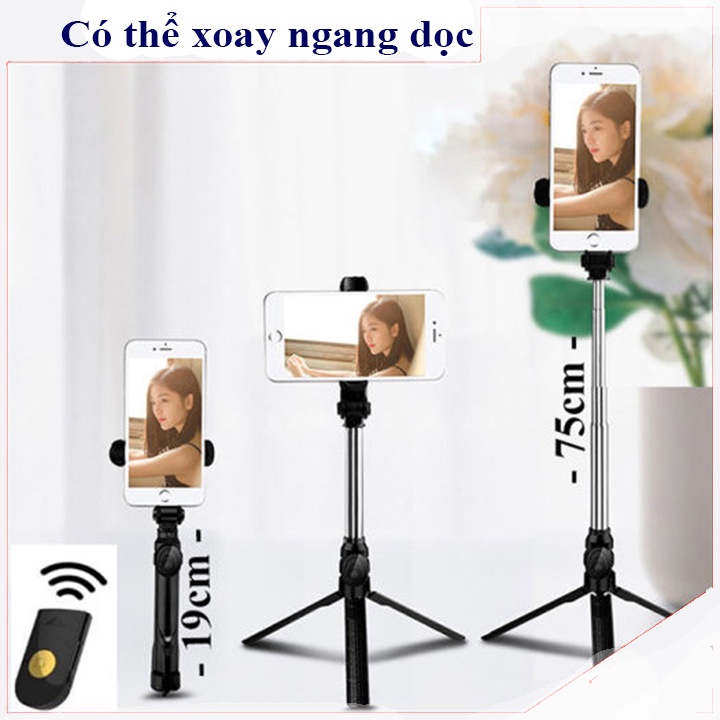 Gậy Chụp Ảnh Q07 Selfie Dành Cho Điện Thoại Kết Nối Bluetooth Không Dây, Có thể Xoay Ngang dọc Điện thoại TimShop