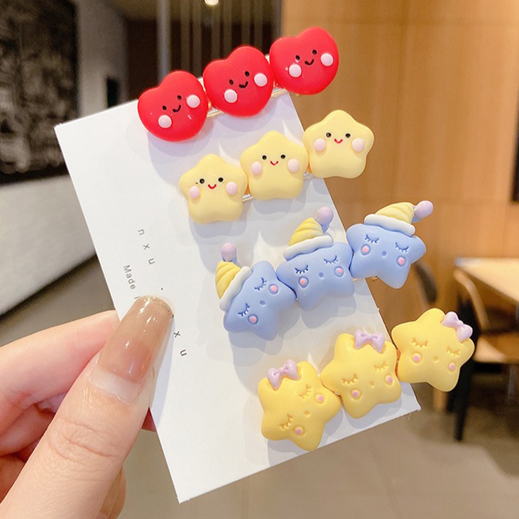 Kẹp tóc hình ngôi sao nhiều màu tuỳ chọn xinh xắn cho nữ