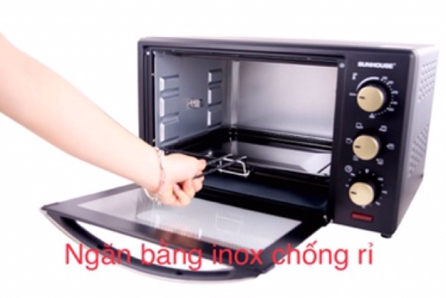 Lò nướng sunhouse 22l shd4222 +tặng 1bộ dụng cụ gắp +xiên nướng inox