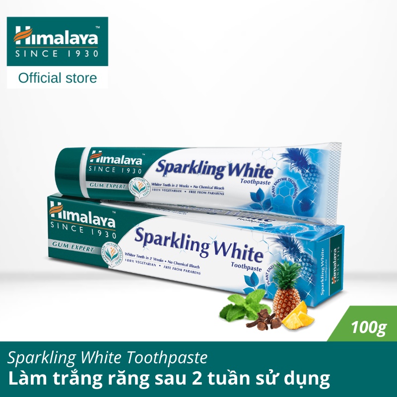 Kem đánh răng trắng sáng lấp lánh Himalaya Sparkling White Toothpaste 100g