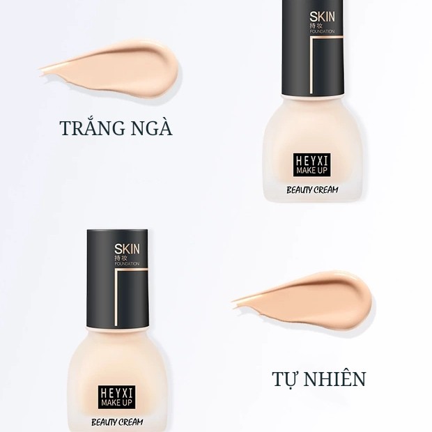 Kem nền dưỡng ẩm HEYXI che phủ khuyết điểm làm đều màu da Beauty Cream Skin Foundation 30ml HEYX14