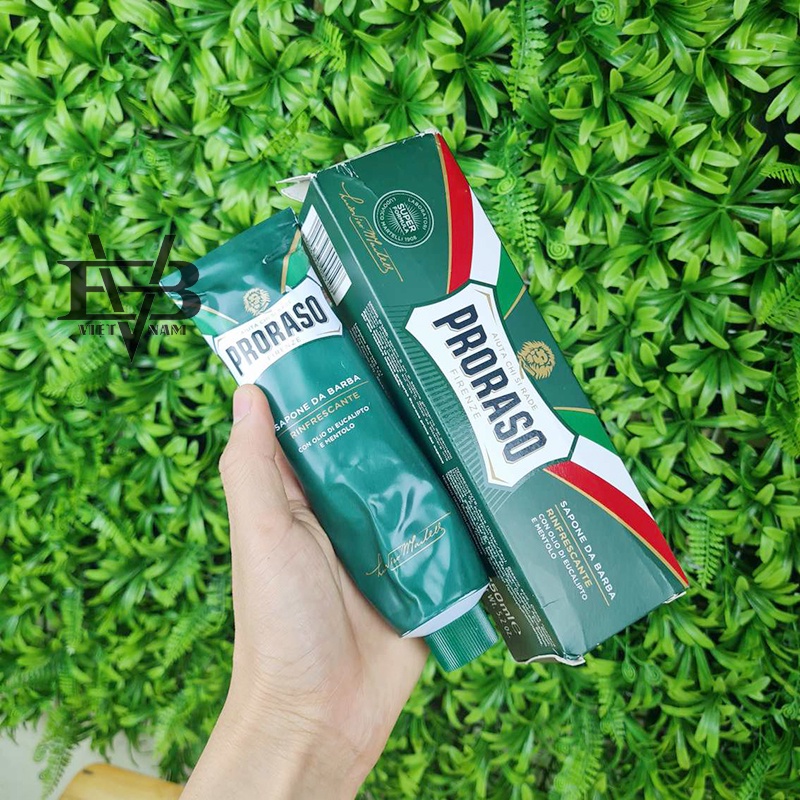 [CHÍNH HÃNG] Kem cạo râu Proraso Shaving Cream Menthol &amp; Eucalyptus 150ml cao cấp Ý