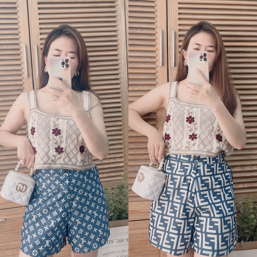 ẢNH THẬT Quần sooc/Quần đùi nữ họa tiết BIGSIZE 60-85kg