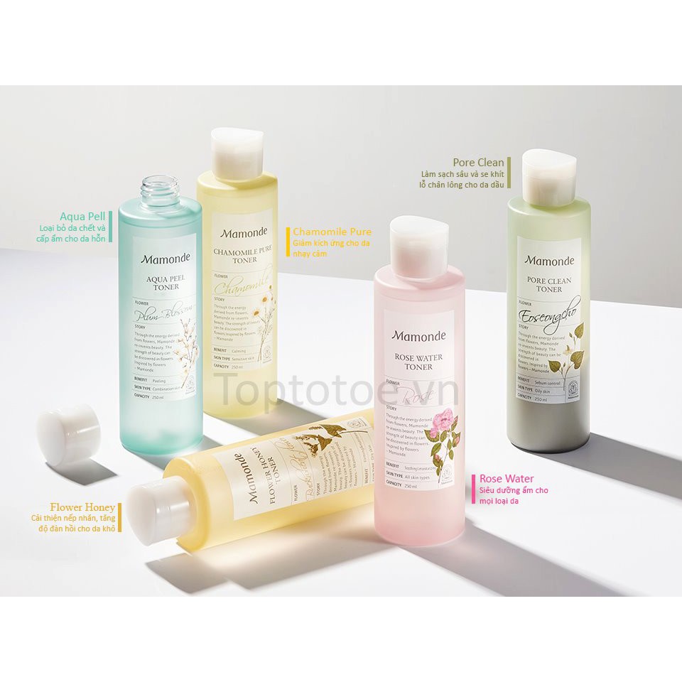 Nước Hoa Hồng Mamonde Toner Mẫu Mới 250ml