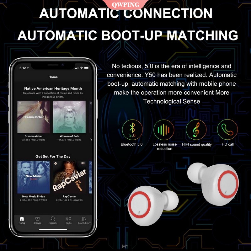 Tai nghe bluetooth không dây TWS A2 chống nước IPX7 - MINI