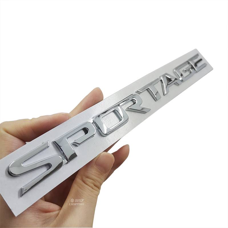 Sticker hình chữ SPORTAGE màu đen mạ mạ crôm trang trí xe hơi