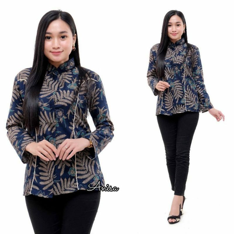 Áo Dài Nữ | M-10xl SUPER JUMBO | Áo blouse Nữ Batik Nút bisbane Cotton ORI