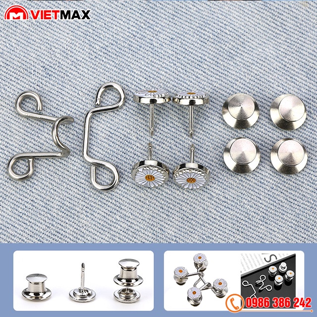 Cúc Cài Điều Chỉnh Lưng Quần Jean, Quần Bò Cạp Rộng, Chân Váy Cho Nữ Siêu Hot