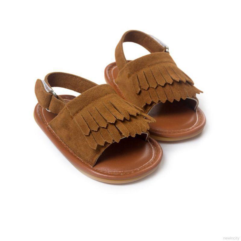 Sandal da PU phối tua rua cho bé