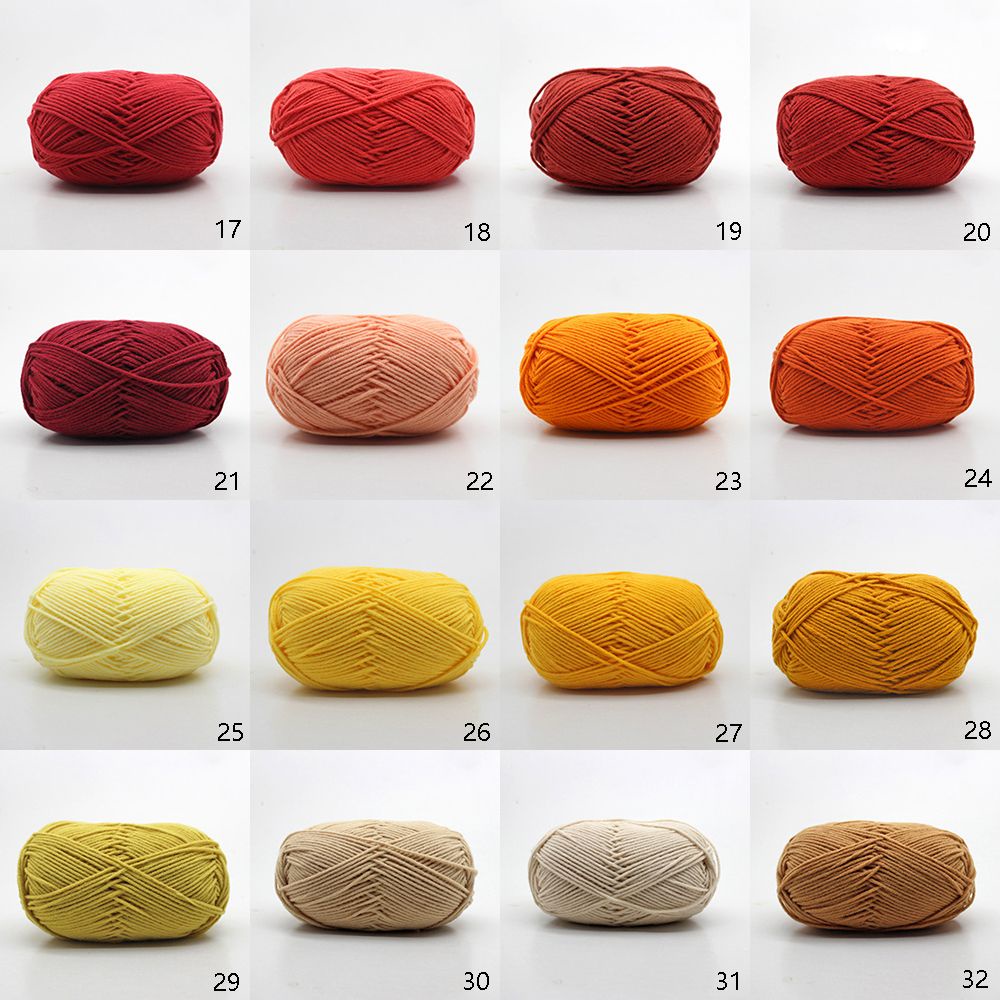Cuộn Len Cotton 4 Sợi Mềm Mại Giữ Ấm Cho Búp Bê Đan Len Thủ Công
